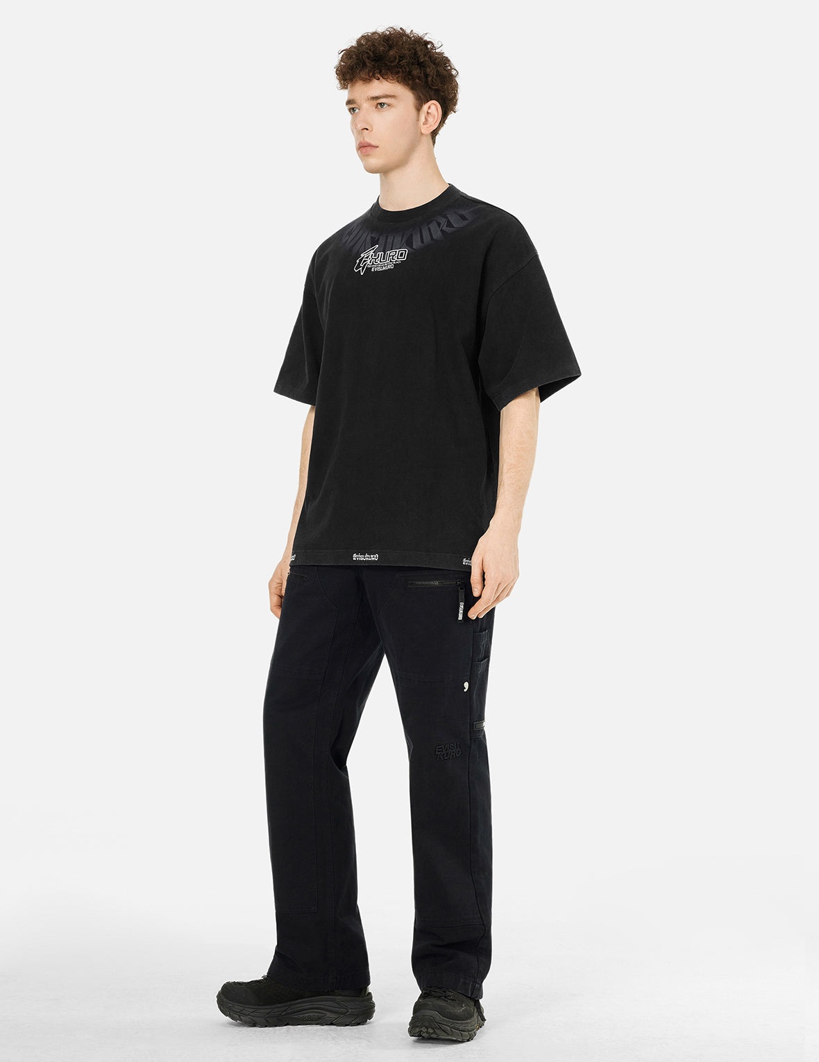 Logo embroidery Oversized Washed T-Shirt - 3