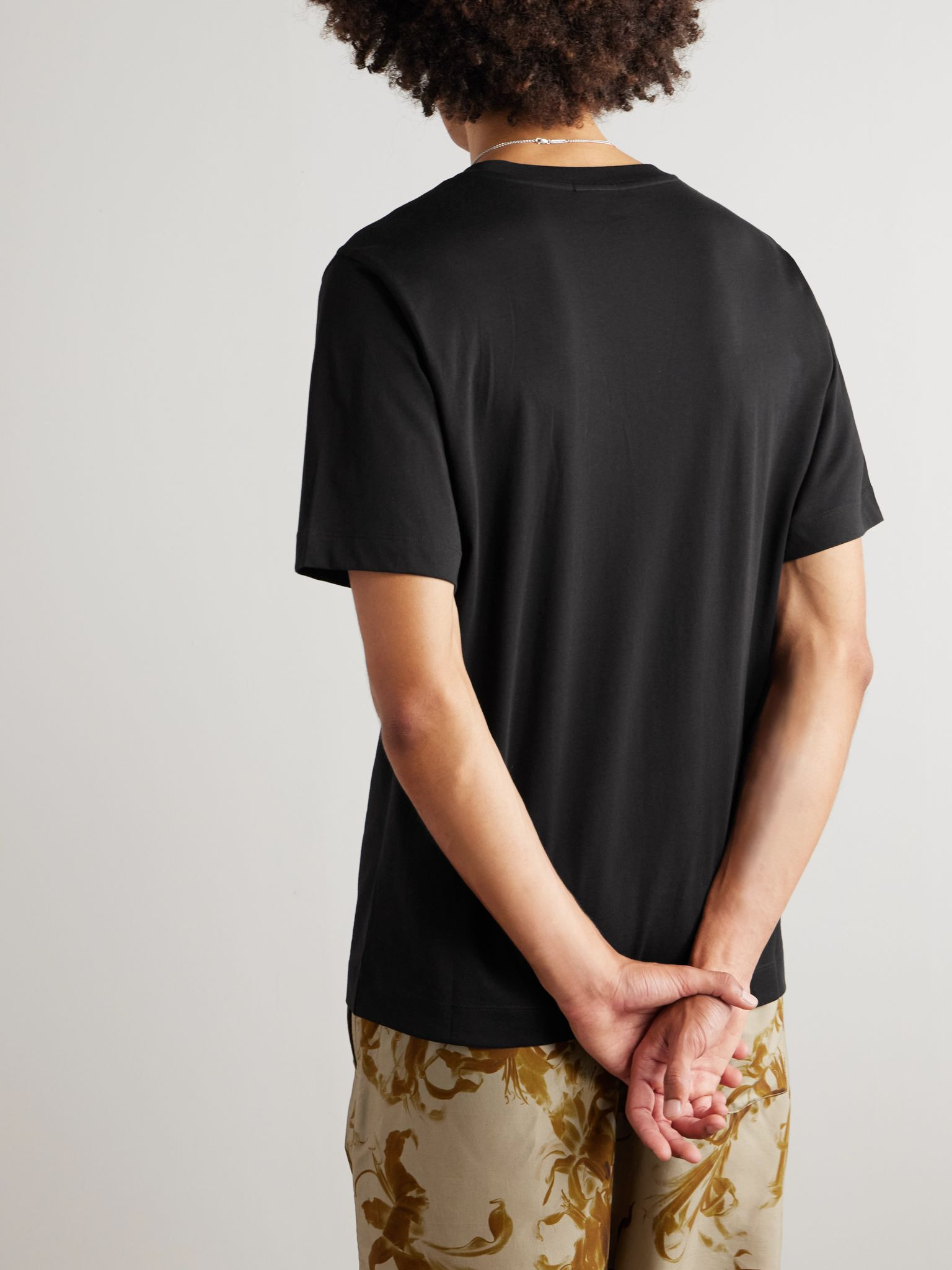 Cotton-Jersey T-Shirt Black - 3
