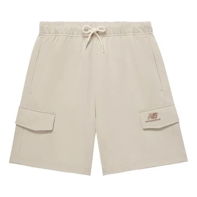 New Balance Logo Sport Cotton Shorts 'Beige Brown' 5VD24043-LBE - 1