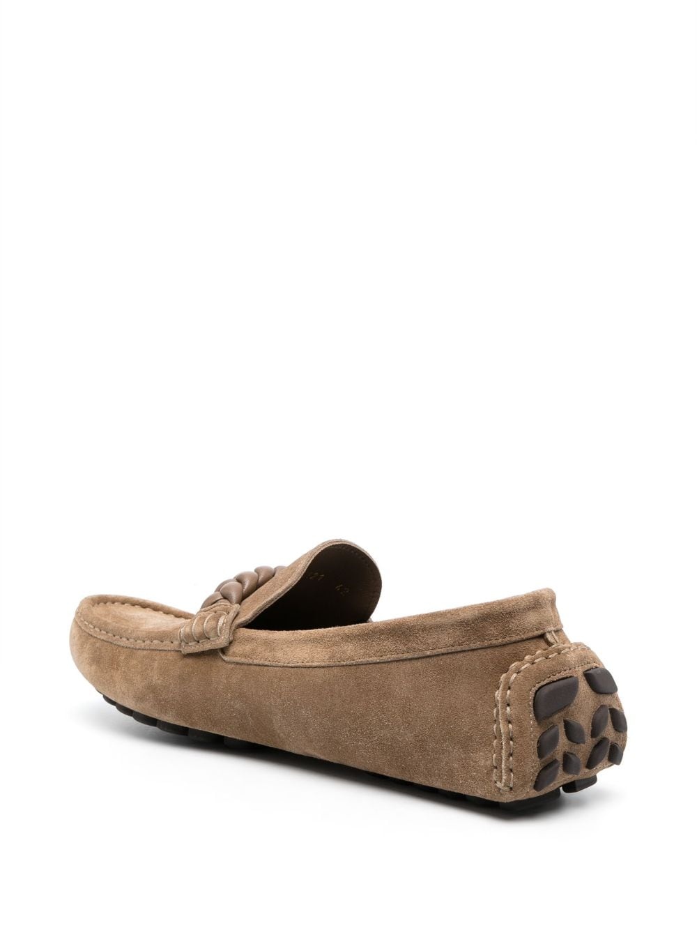 braided suede loafers - 3