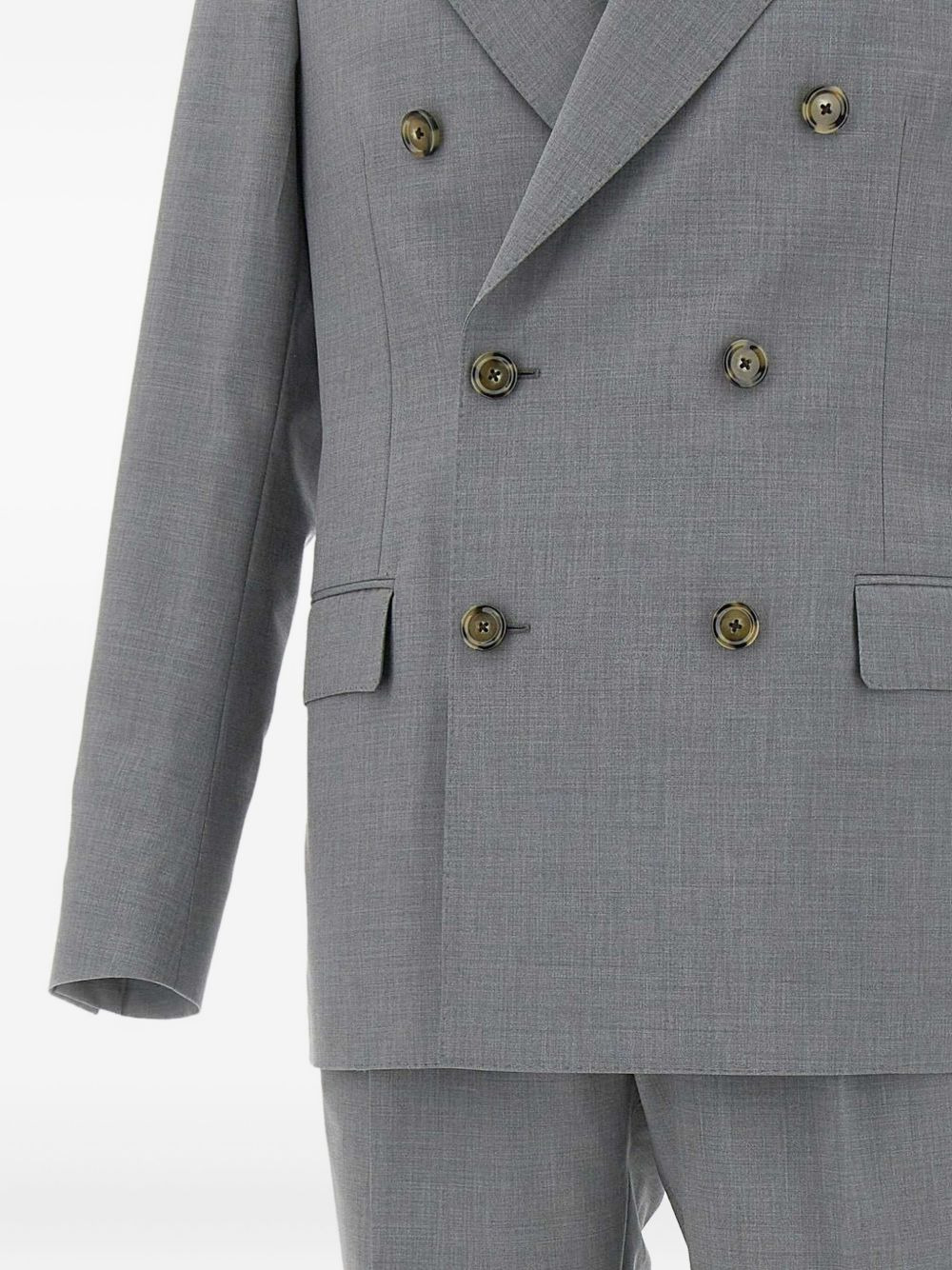 double-breasted peak lapel suit - 2