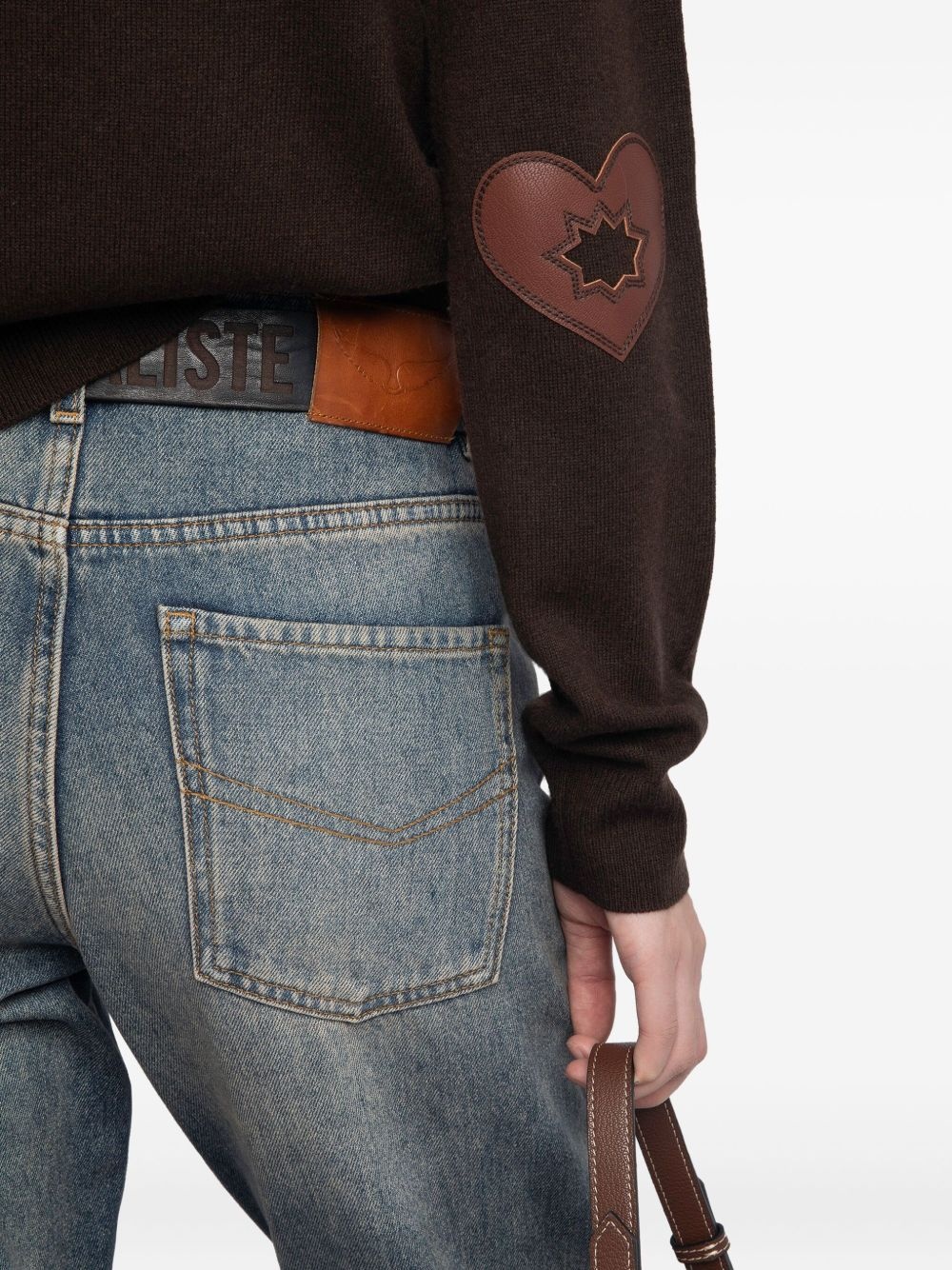 Cici heart-patch sweater - 5