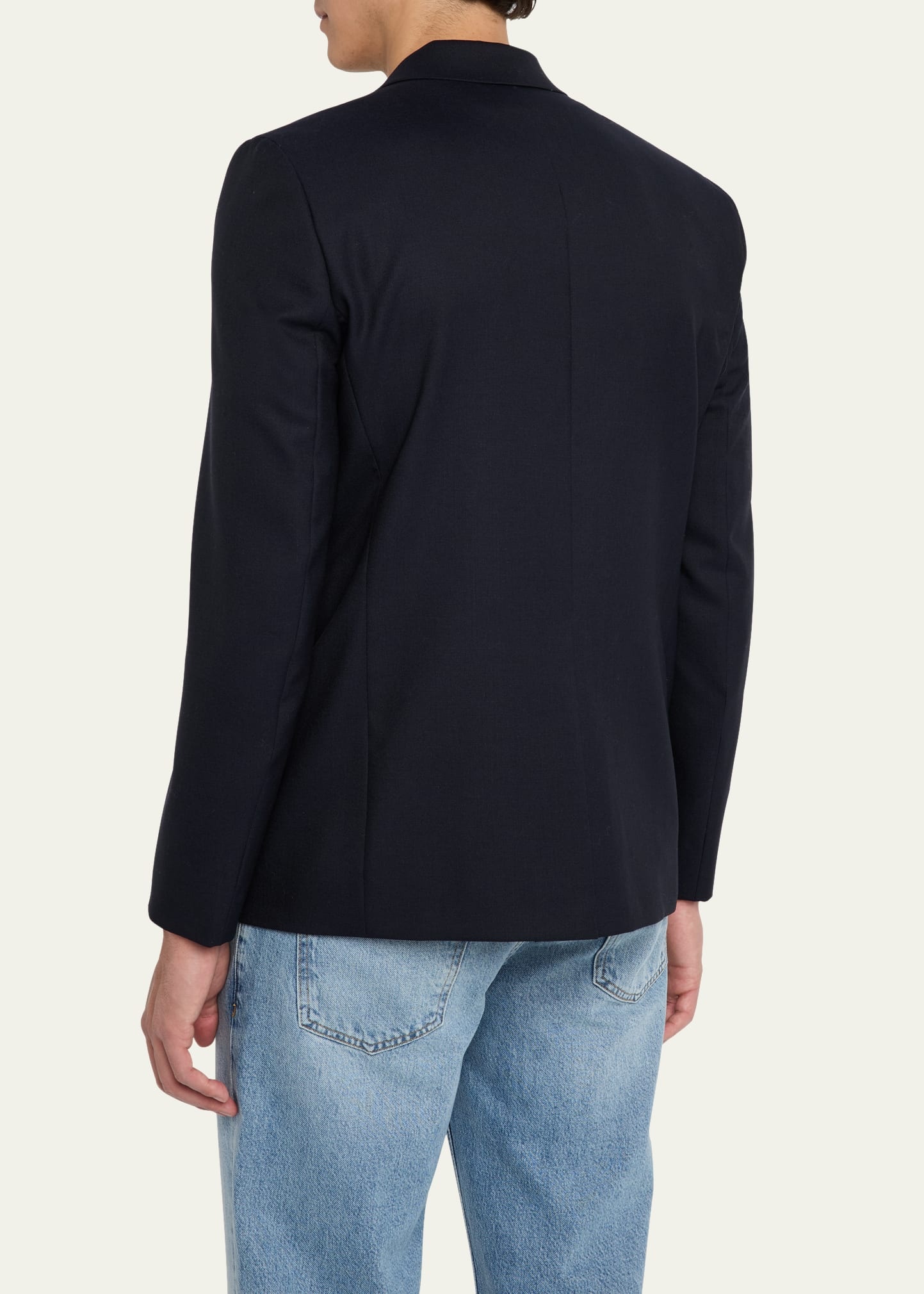 Men's Double-Breasted Wool Blazer Jacket - 3