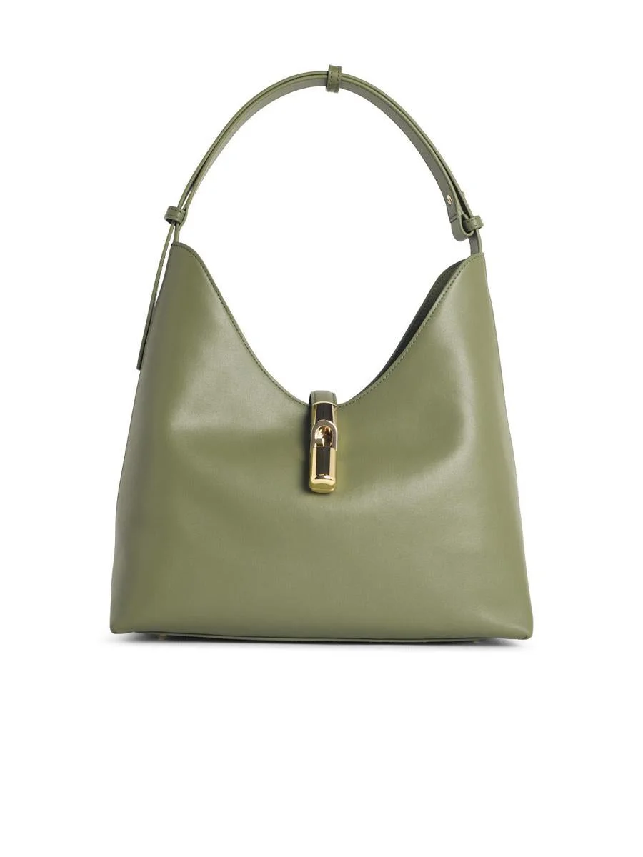 Furla 'M Drop' Green Leather Shoulder Bag - 1