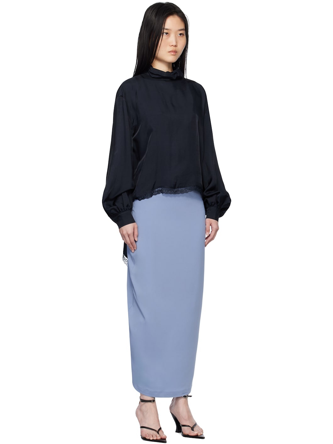 Navy Two Way Blouse - 2