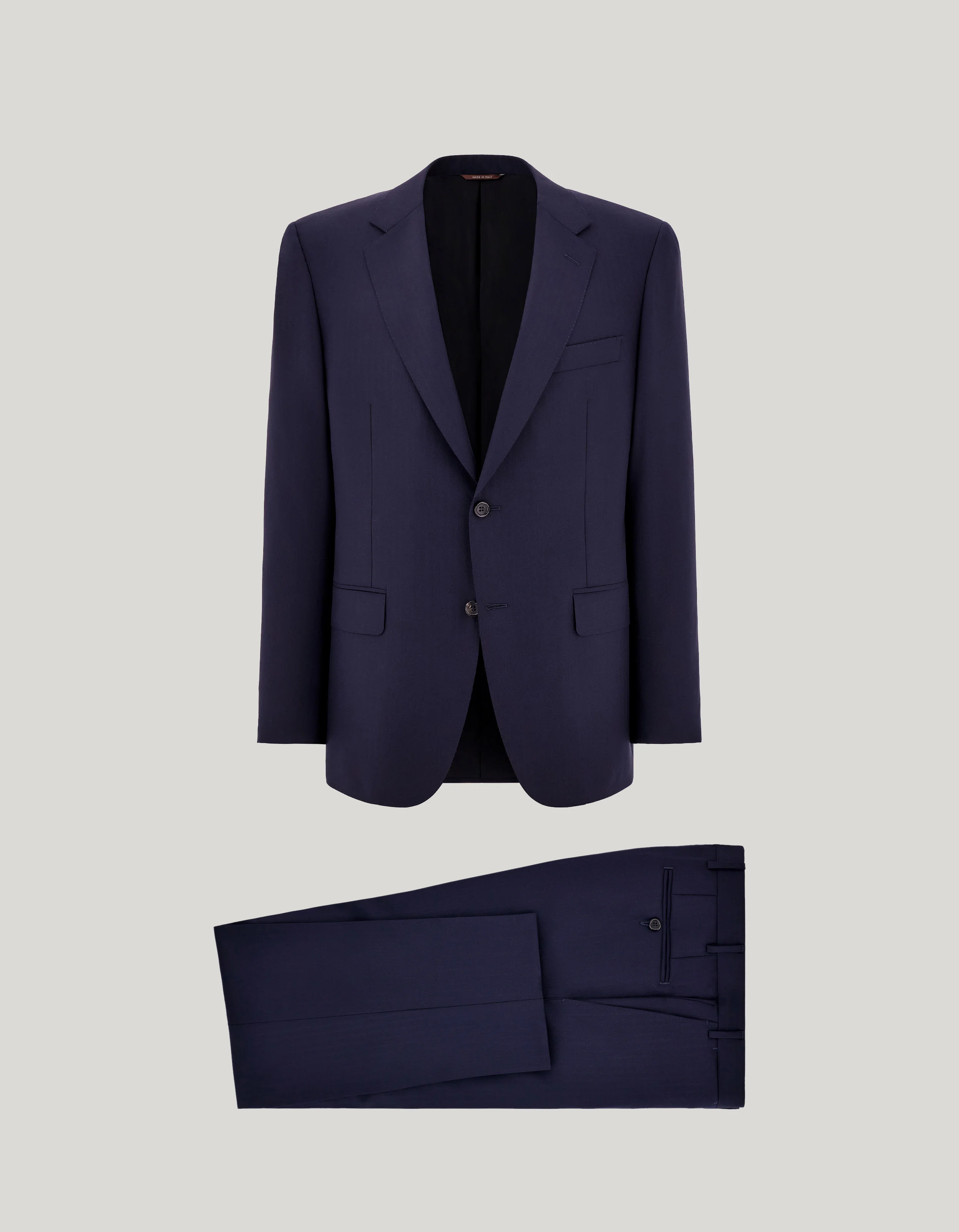 BLUE WOOL SINGLE-BREASTED REGULAR-FIT SUIT - 1