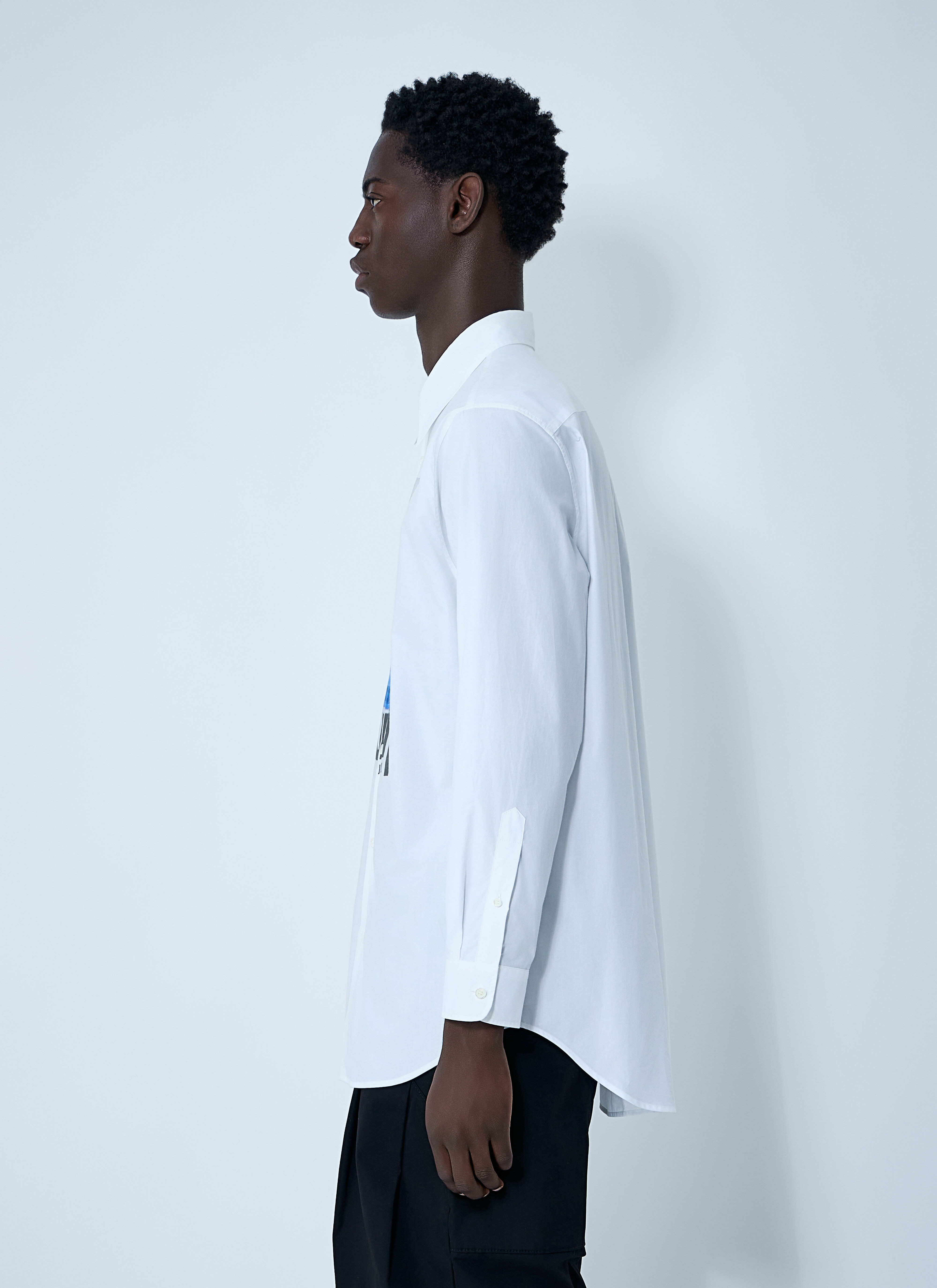 Logo Print Button-Down Shirt - 3