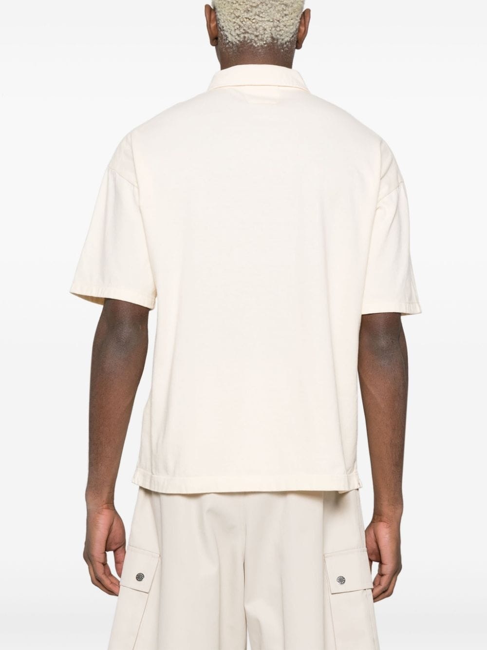 embroidered-logo cotton polo shirt - 4