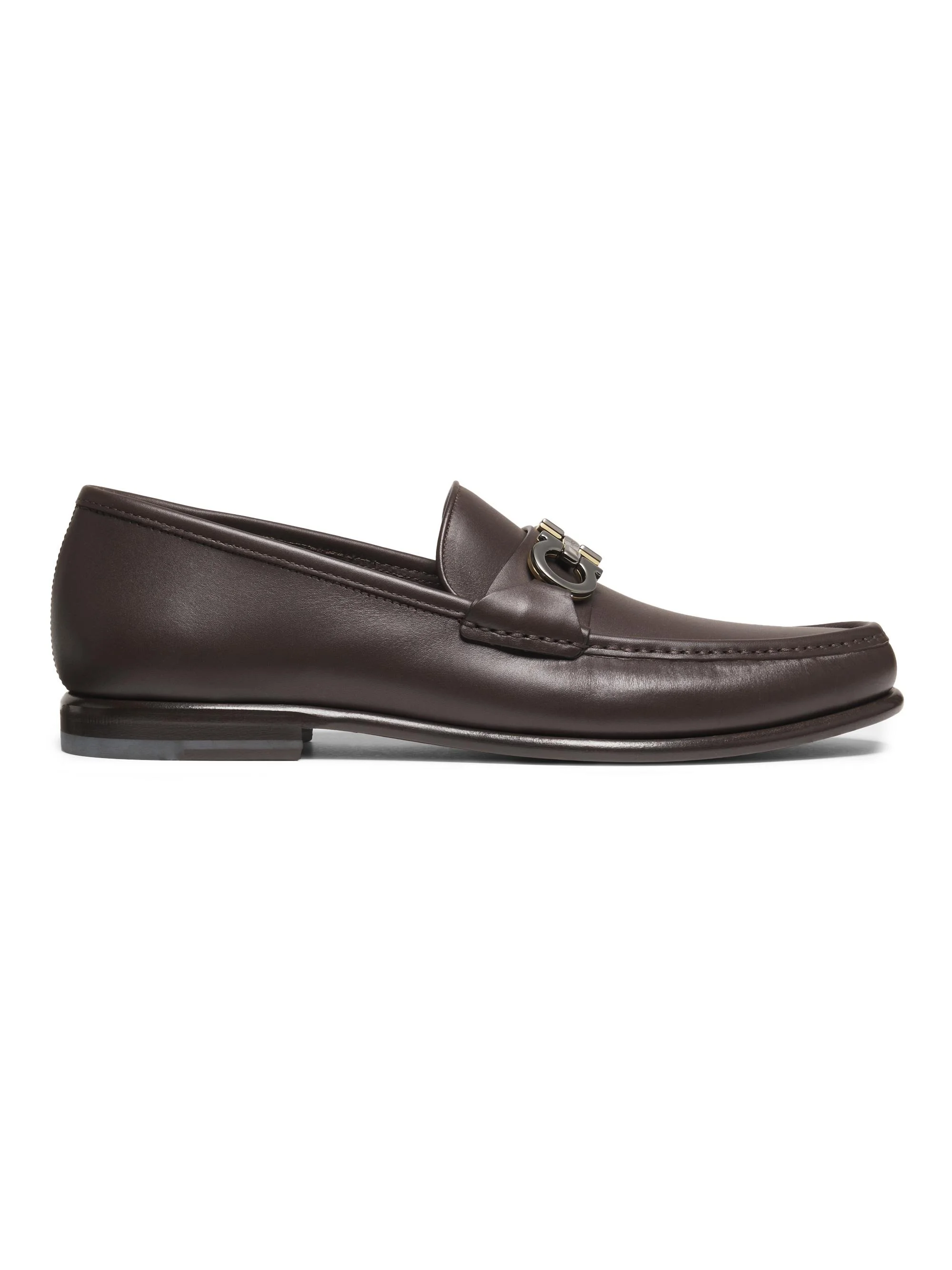 Men's Avril Gancini Leather Loafers - Moro - 1