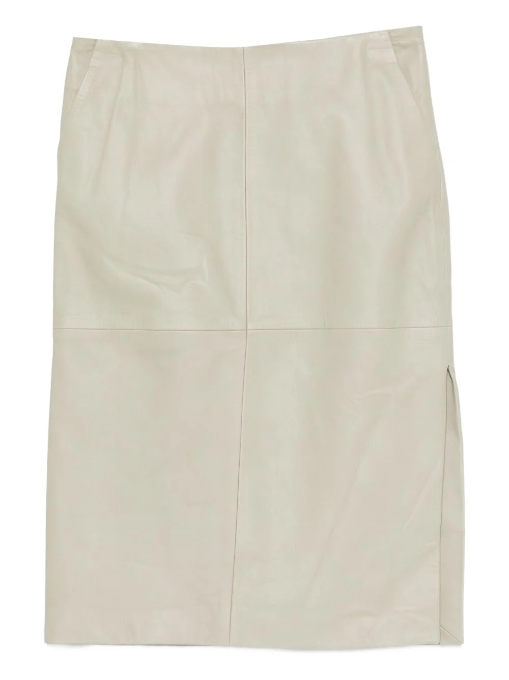 panelled leather skirt - 1