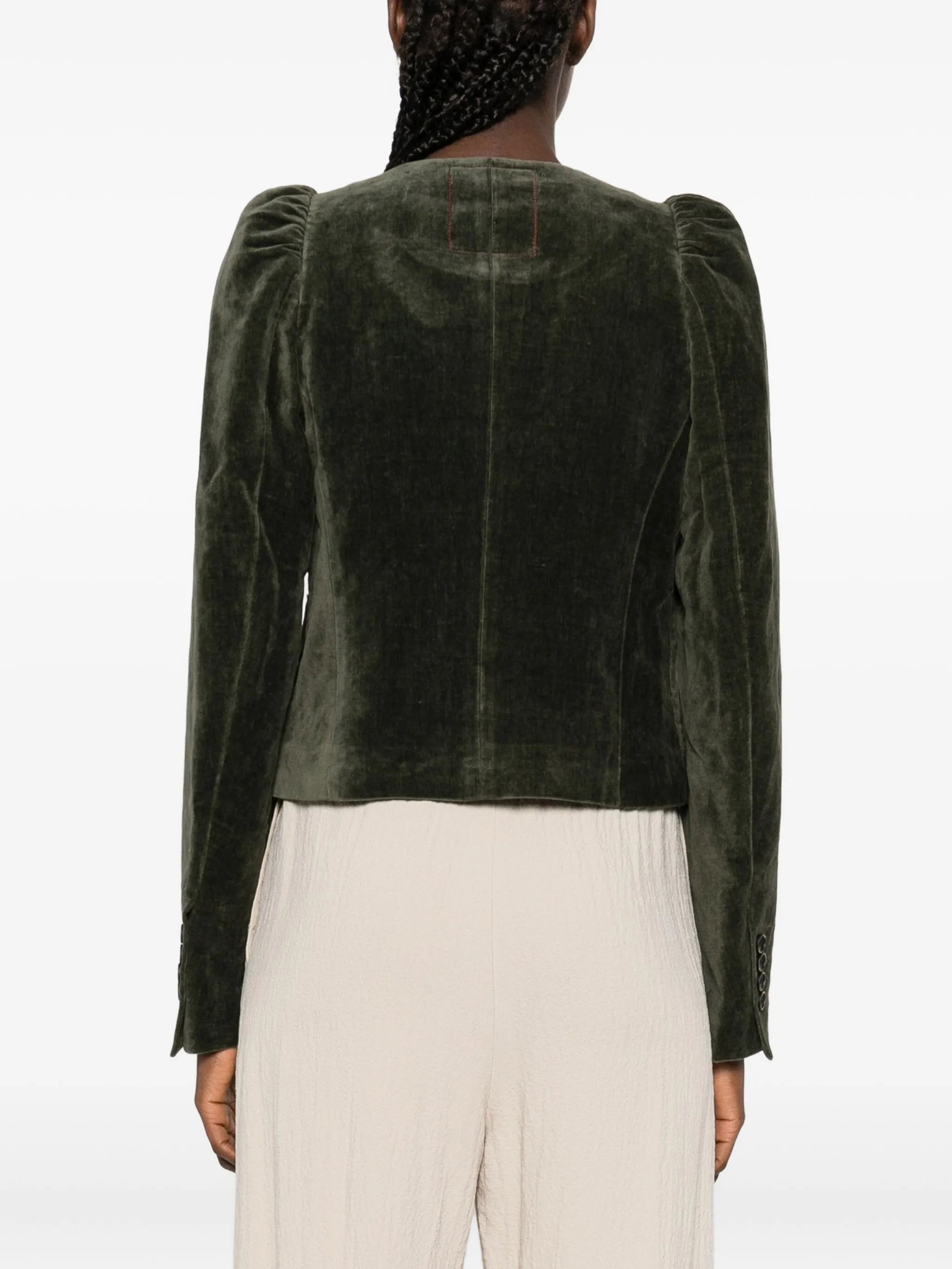 Uma Wang Long-sleeves Velvet Jacket - 3