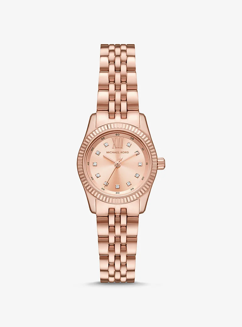 Petite Lexington Pavé Rose Gold-Tone Watch - 1