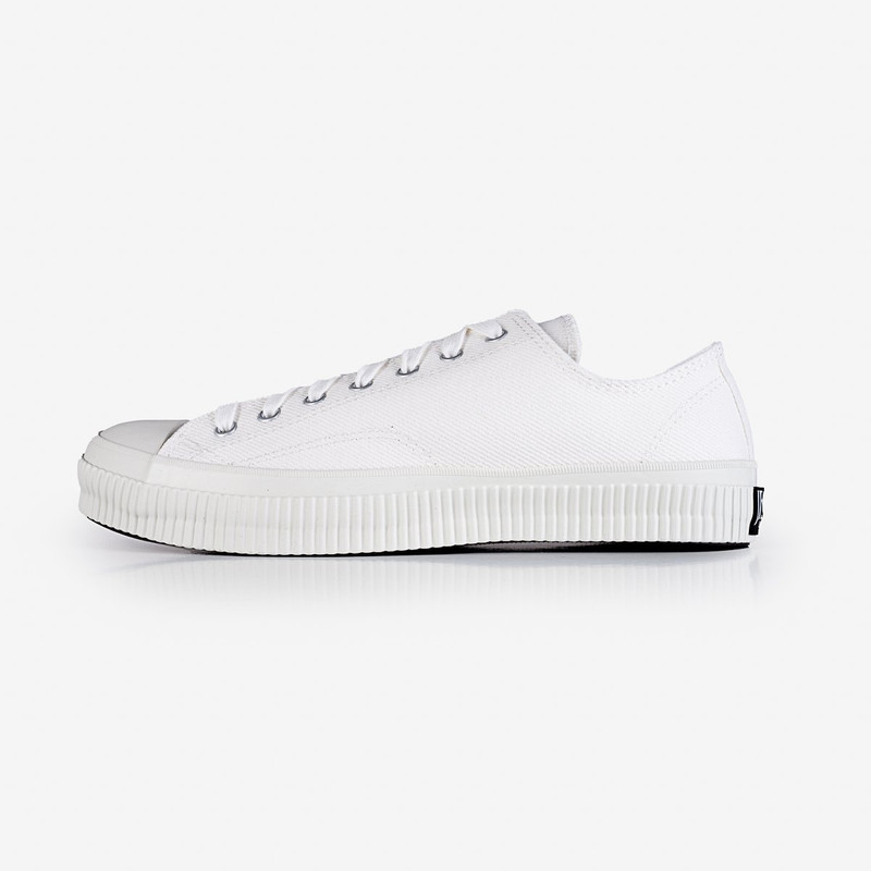 Iron Heart IHSN-01-WHT 21oz Selvedge Denim Low-Top Sneakers - White outlook