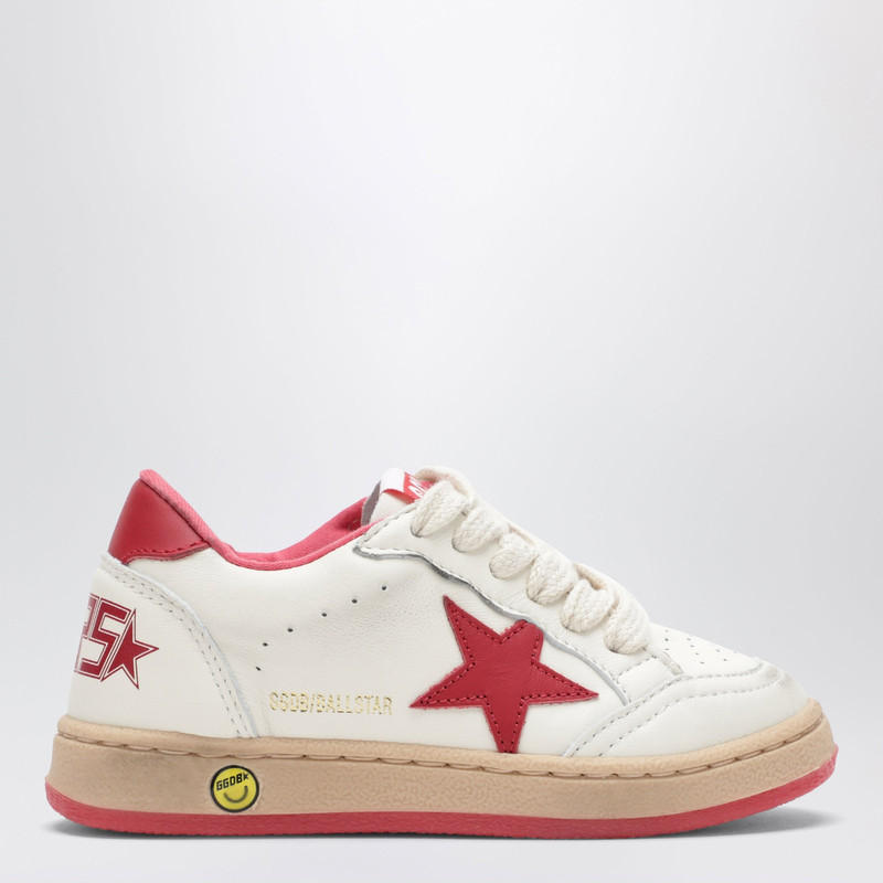 Ball Star sneakers in white/red 1