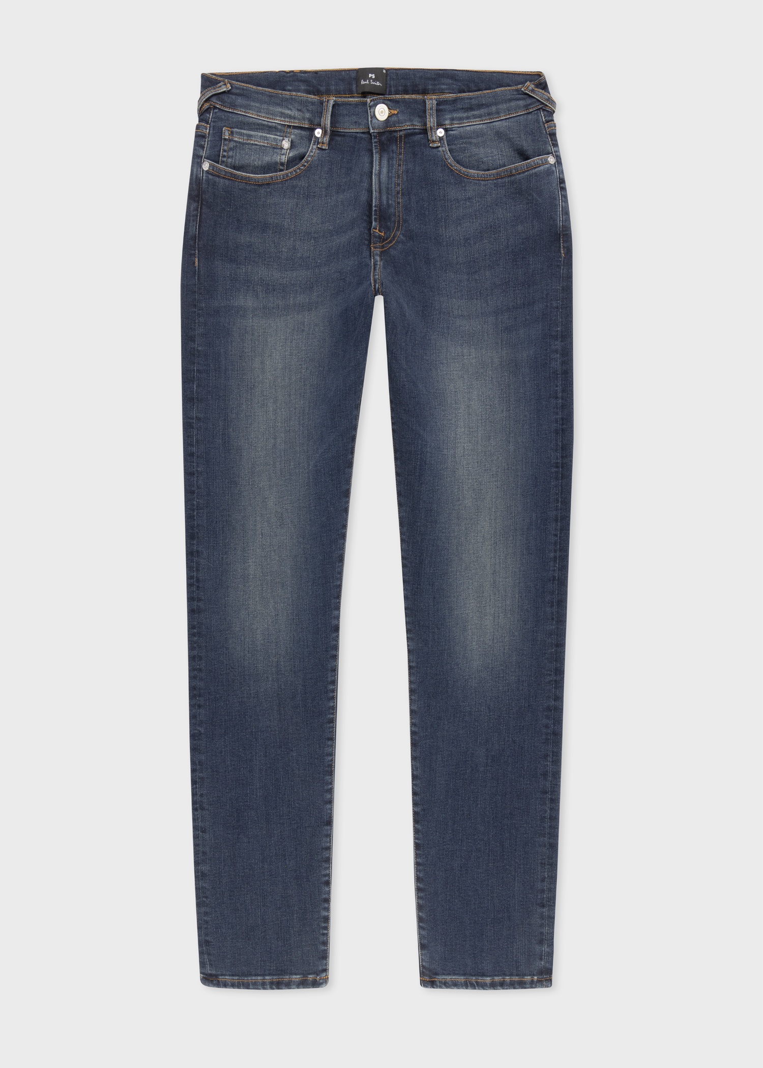 Tapered-Fit Antique Wash 'Organic Reflex Stretch' Jeans - 1