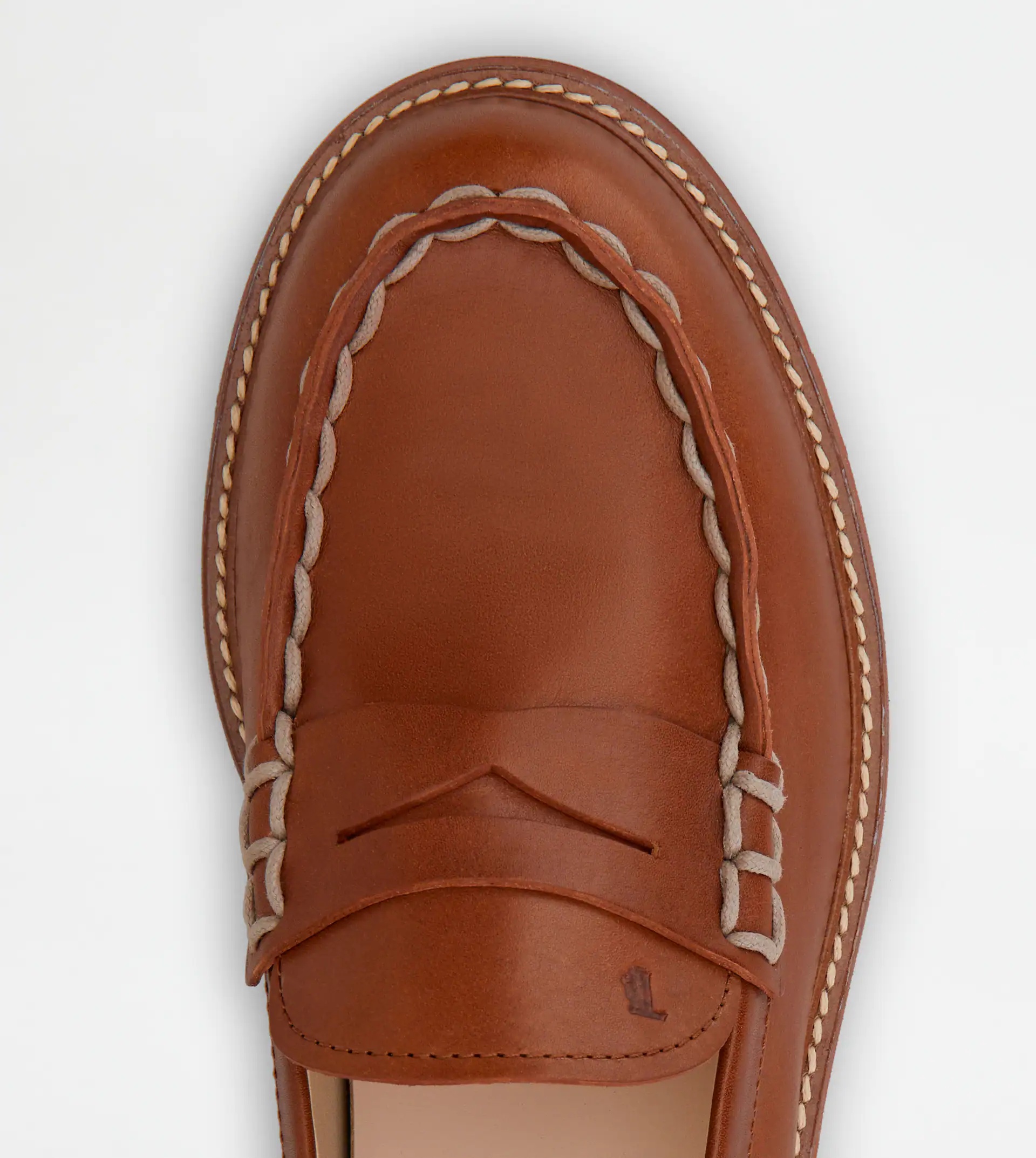 LOAFERS IN LEATHER - BROWN - 4