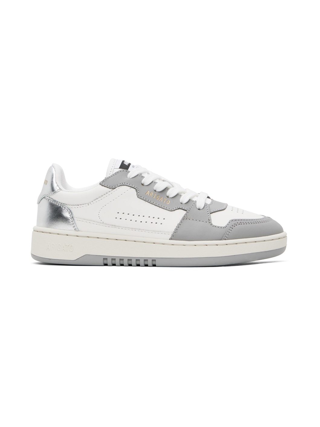 White & Gray Dice Lo Sneakers - 1