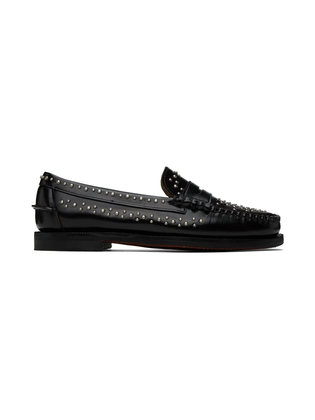 Black Dan Studs Loafers - 1