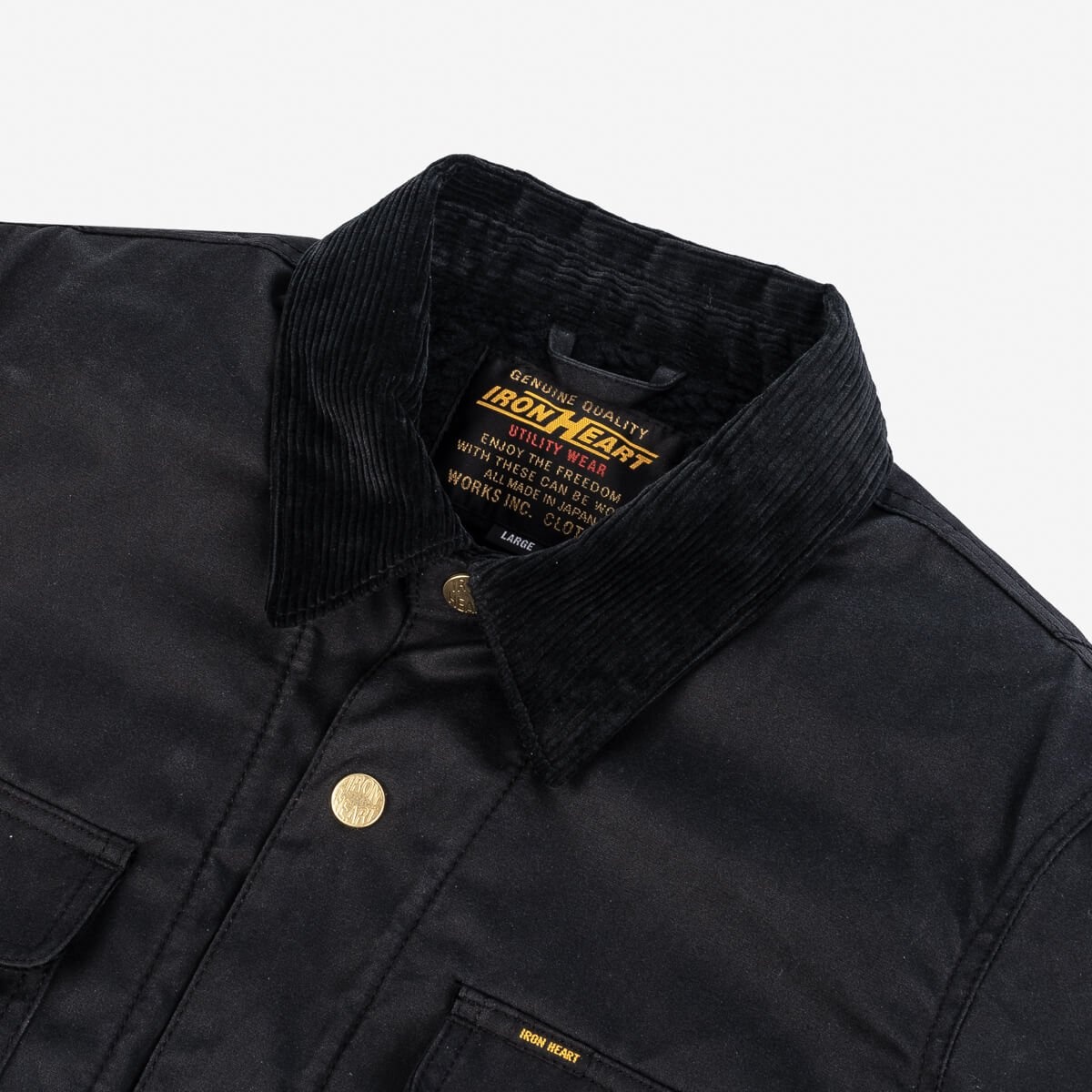 7oz Oiled Cotton Chore Jacket - Black - 7