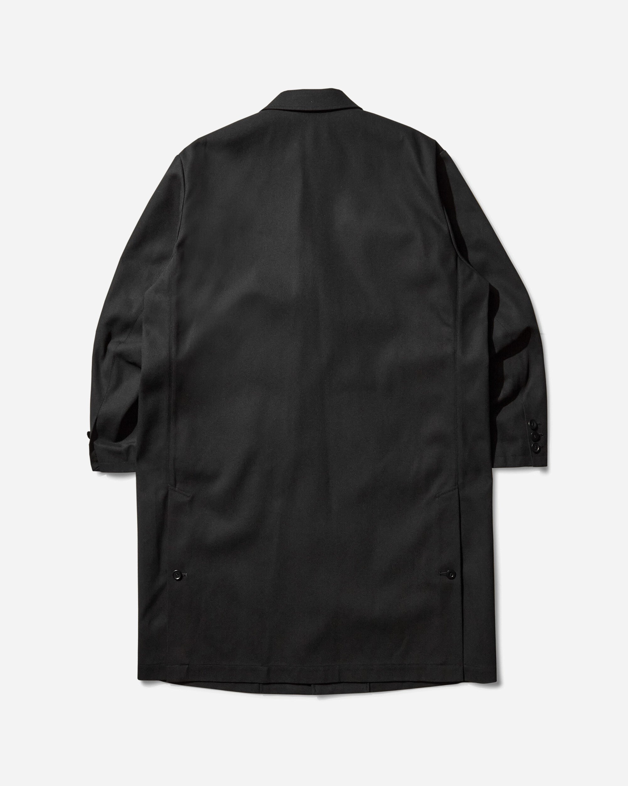 Men's Patches Single-Breasted Coat Black - 2