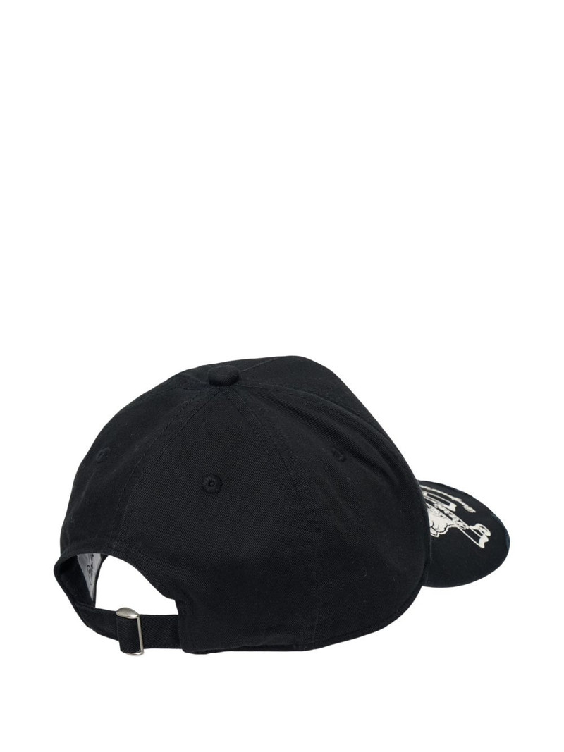VAQUERA graphic-print distressed baseball cap outlook