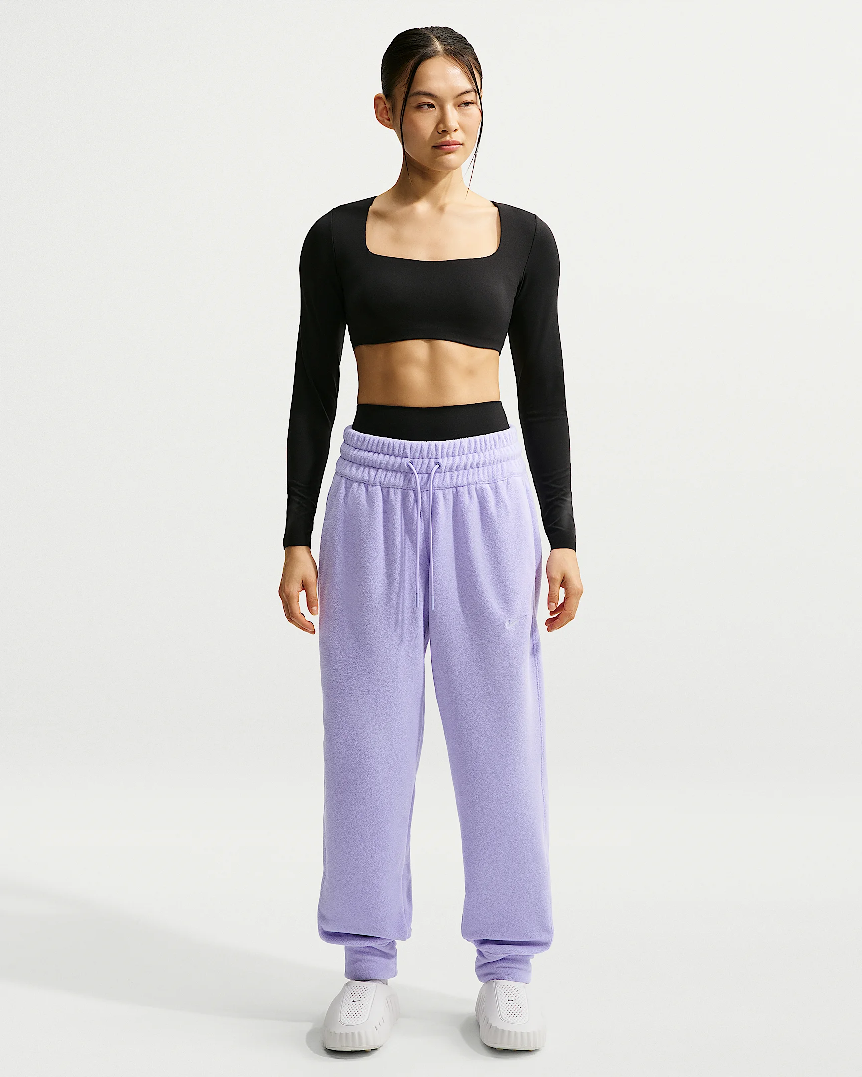 Nike One Women's Therma-FIT Mid-Rise Fleece Joggers - 1
