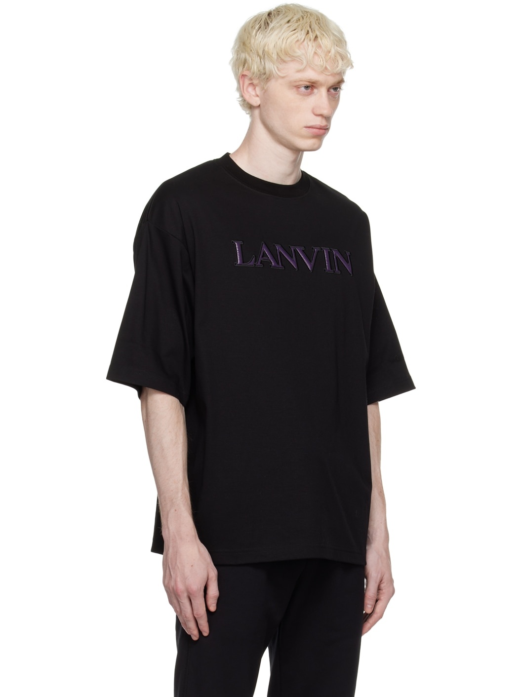 Black Embroidered T-Shirt - 2