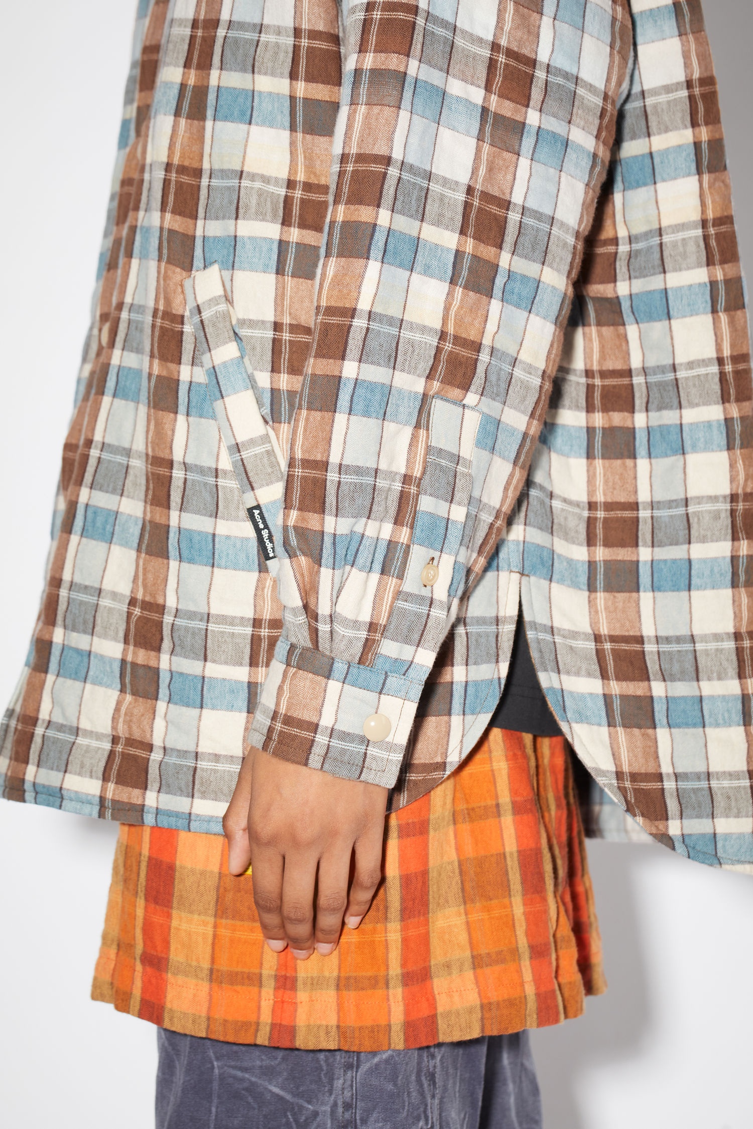 Oversized shirt - Blue/peach - 7