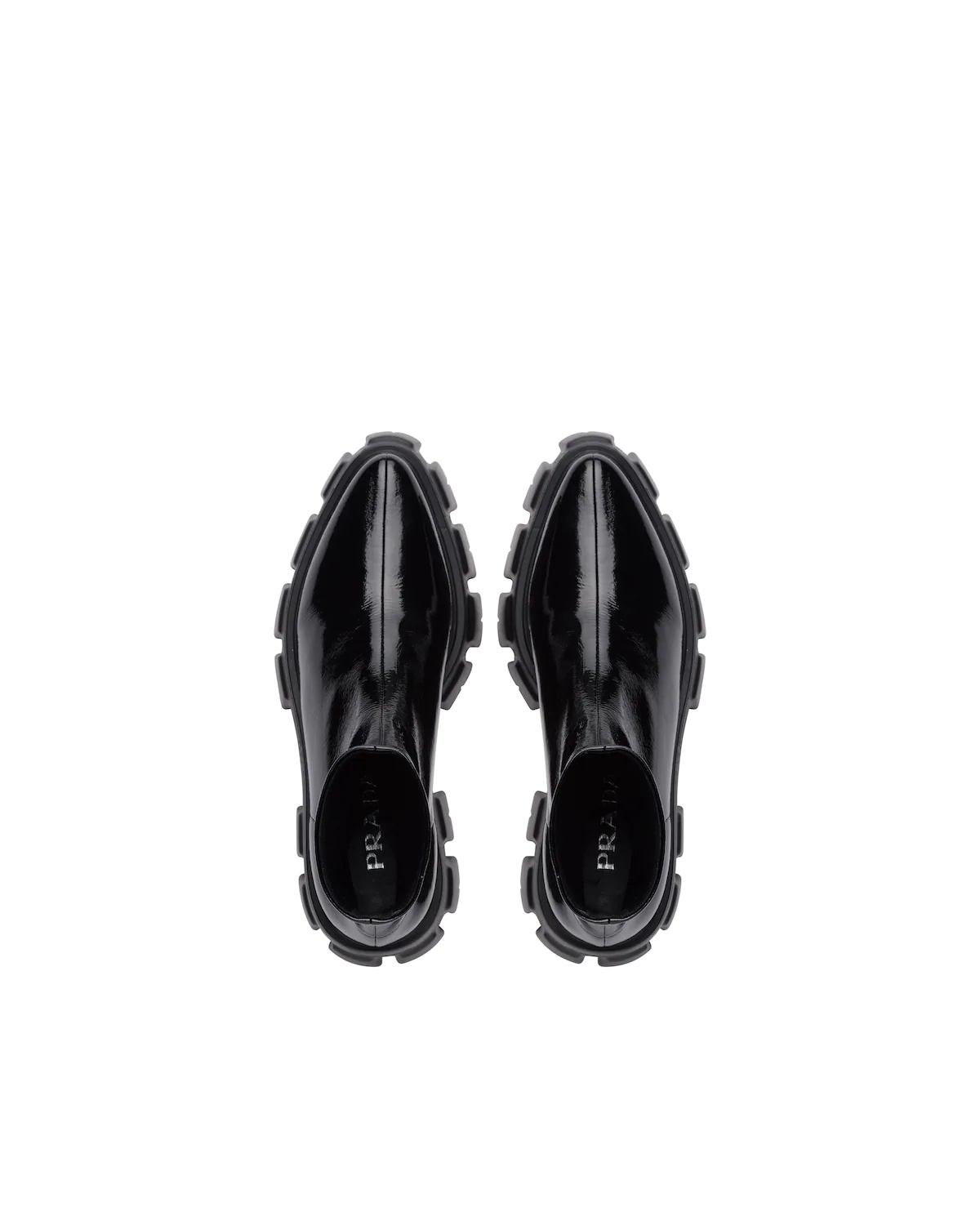 Monolith pointy technical patent leather booties - 3