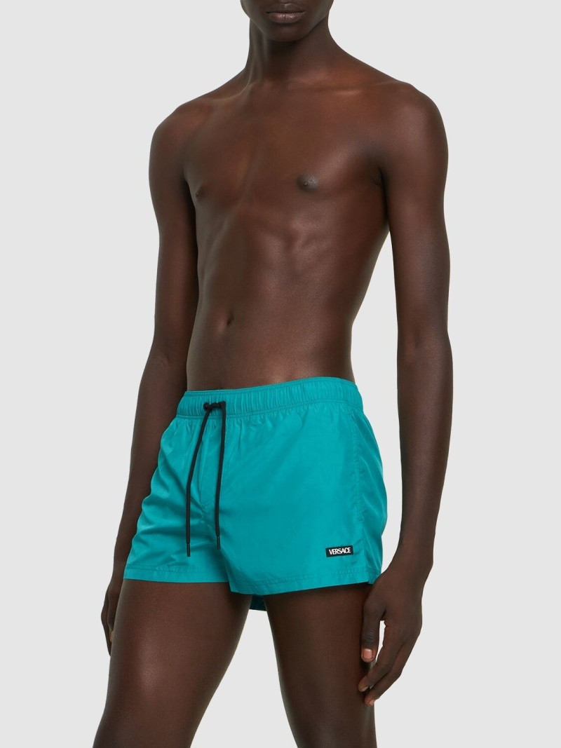 VERSACE Ghost logo printed nylon swim shorts outlook