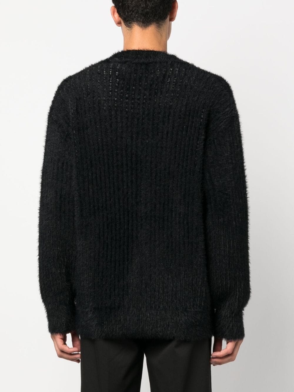 brushed V-neck cardigan - 4