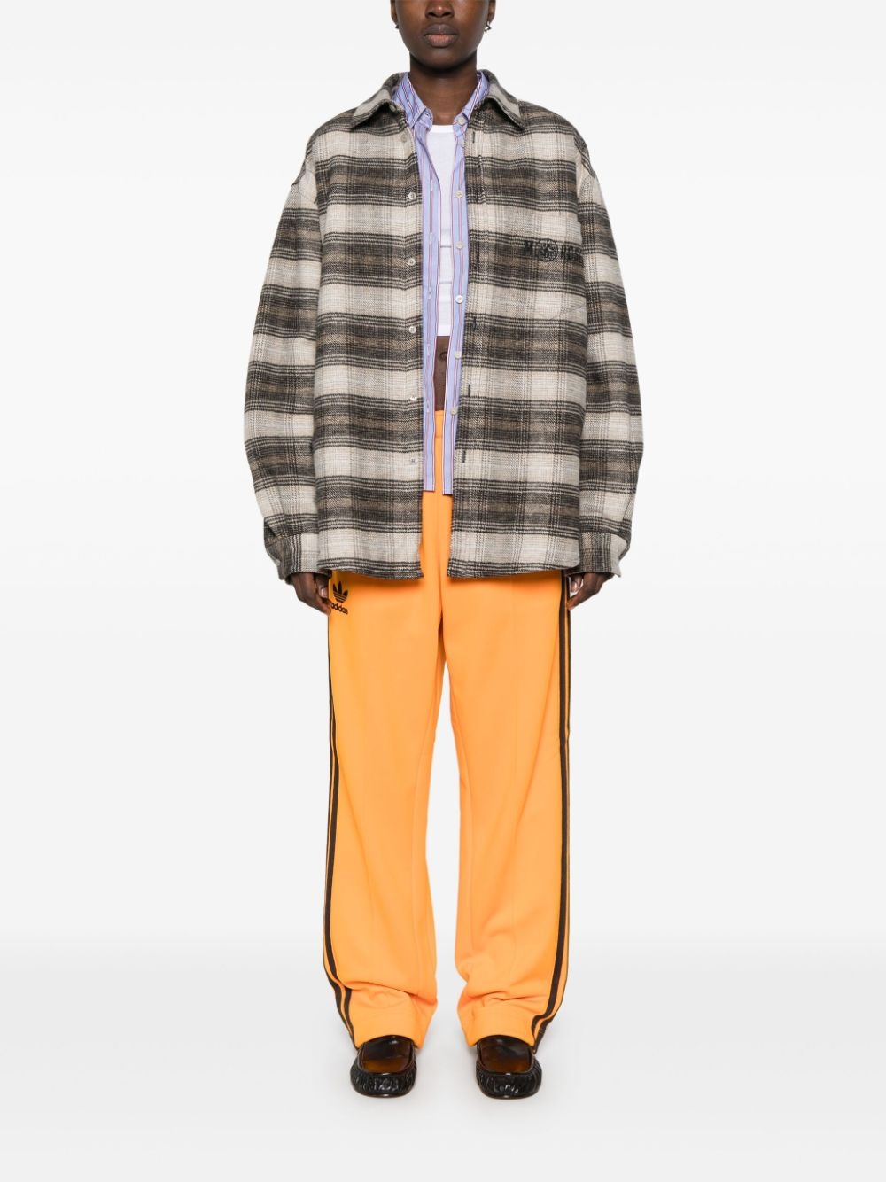 check-pattern overshirt - 3
