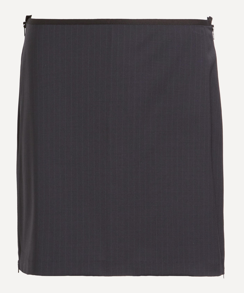 Lumieti Dark Grey Pinstripe Mini Skirt 1