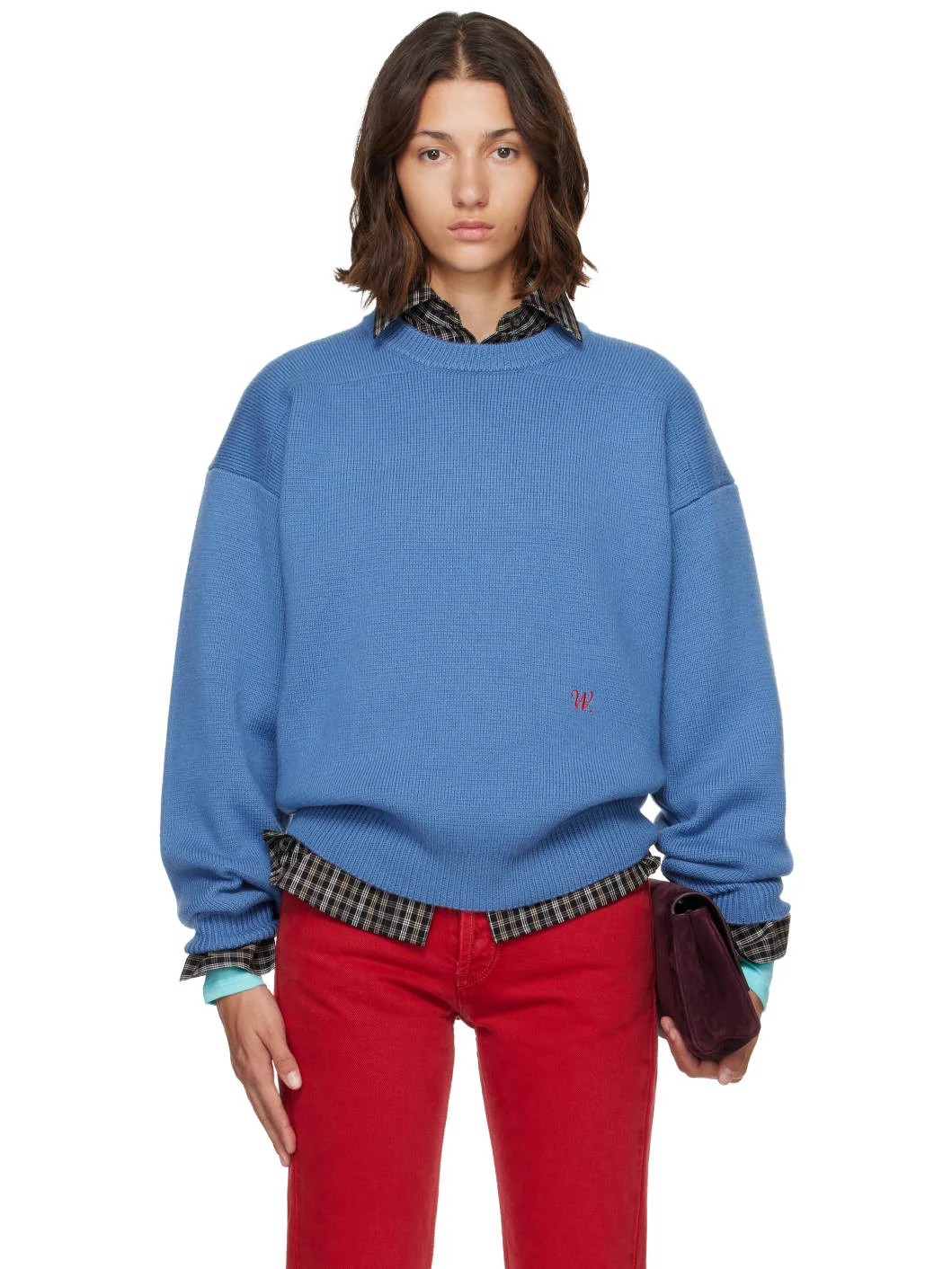 Blue 'Chavarria' Embroidered Sweater - 1