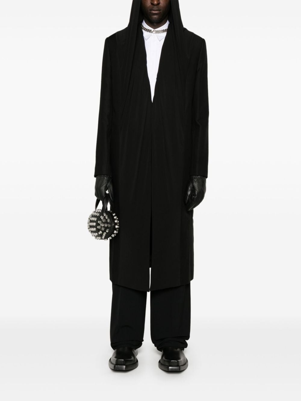 draped-detail coat - 3
