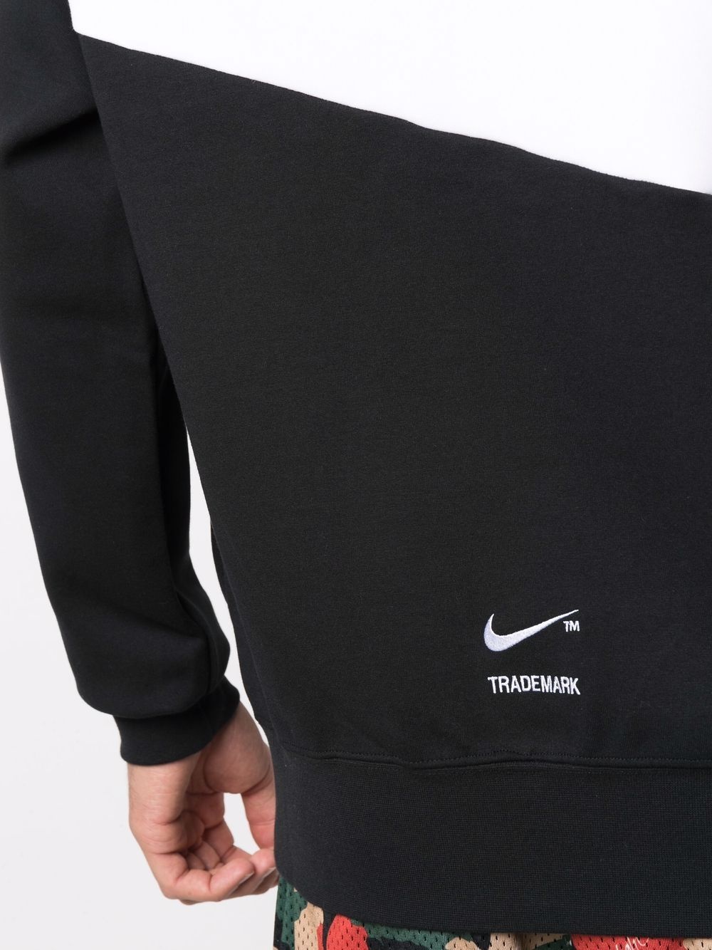 Swoosh-logo cotton hoodie - 5