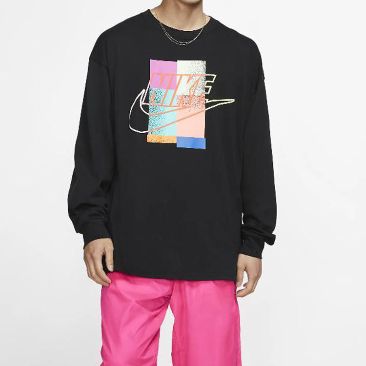 Nike x Atmos Jointly Signed Printing Round Collar Long Sleeve T-Shirt Men's CI3200-010 - 2