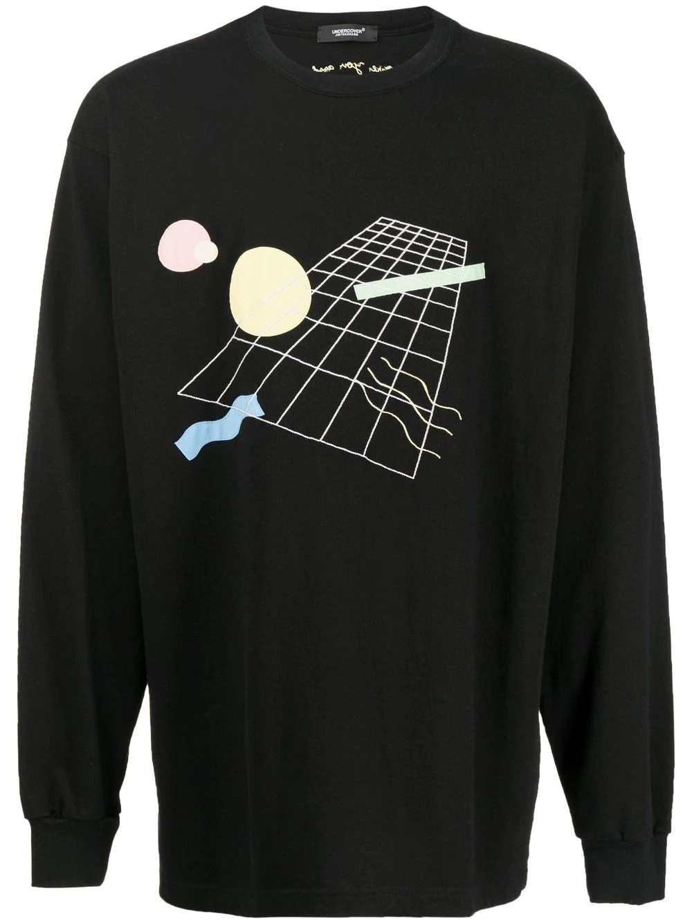 graphic embroidered sweatshirt - 1