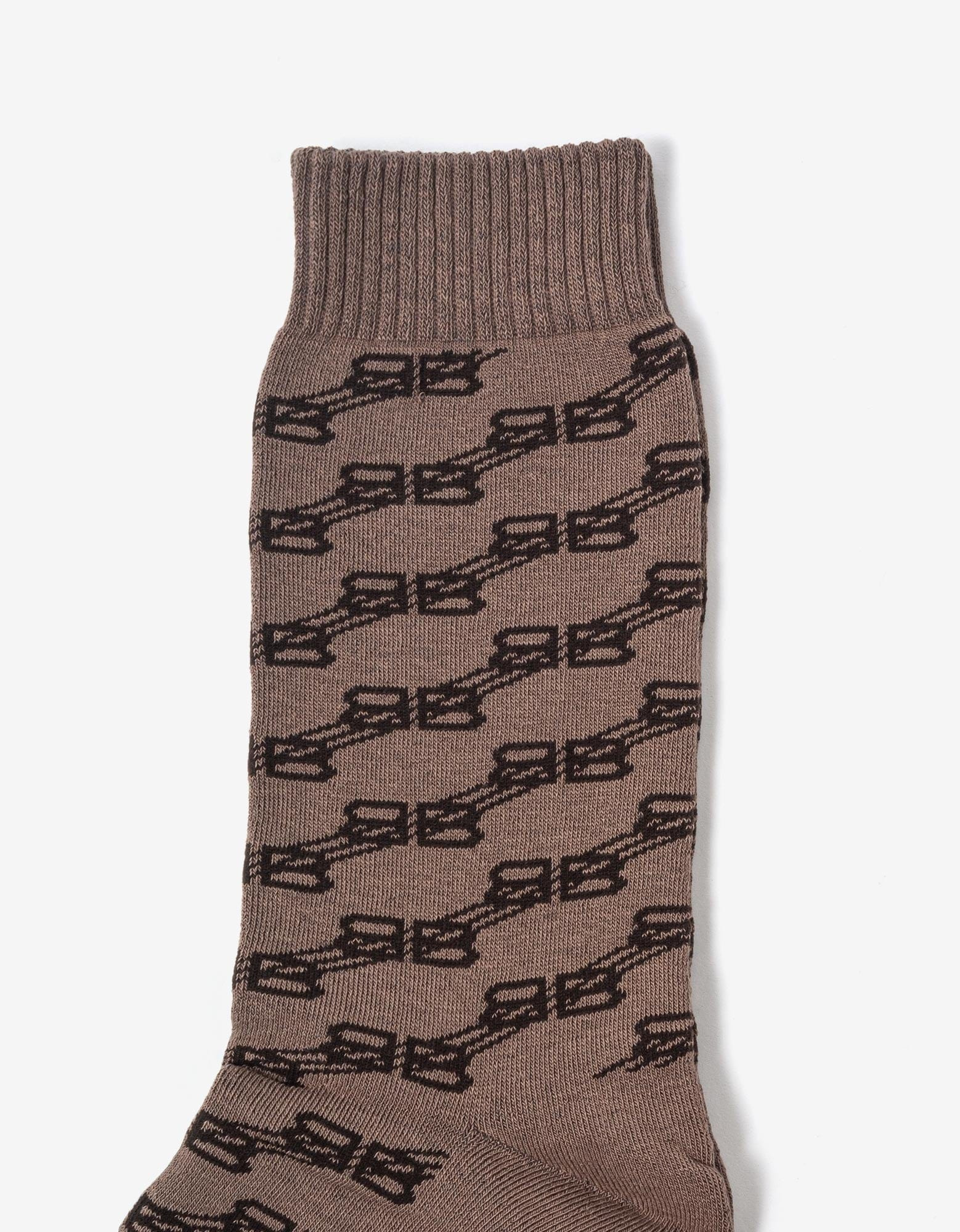 Balenciaga Beige BB Monogram Socks - 2