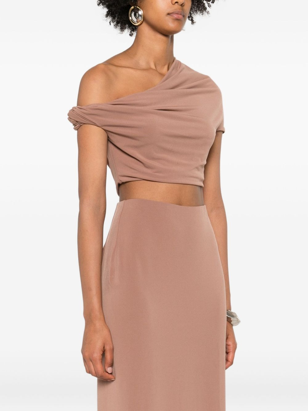 Ida draped short-sleeve top - 3