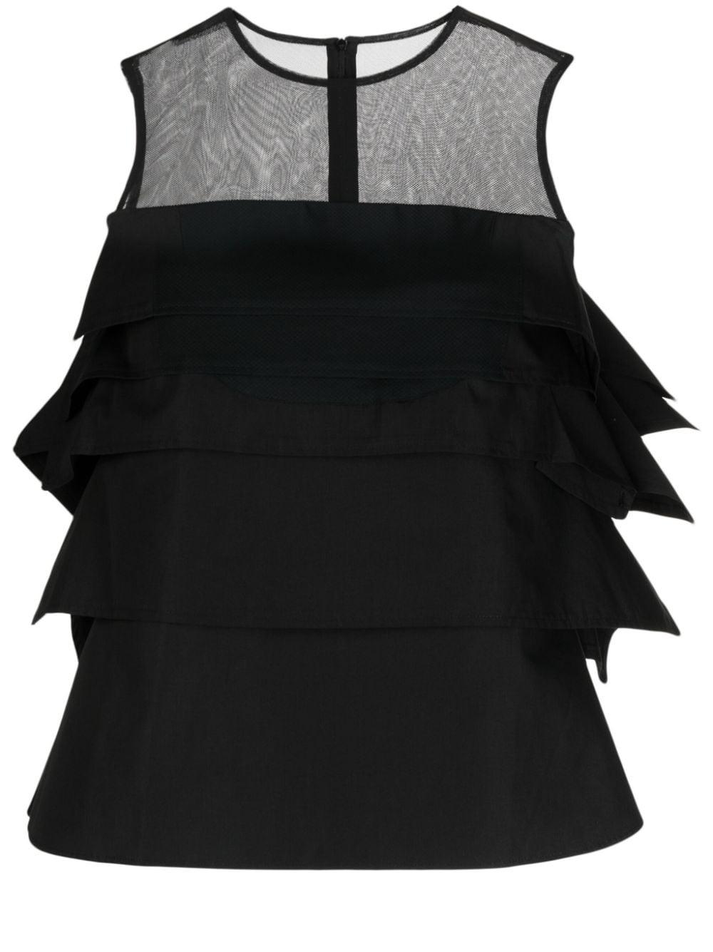 ruffled sleeveless blouse - 2