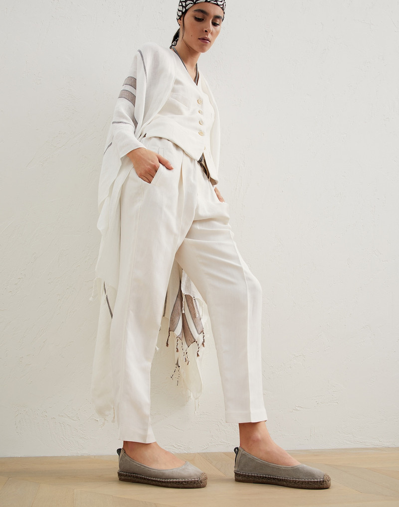 Brunello Cucinelli Suede espadrilles with precious detail outlook