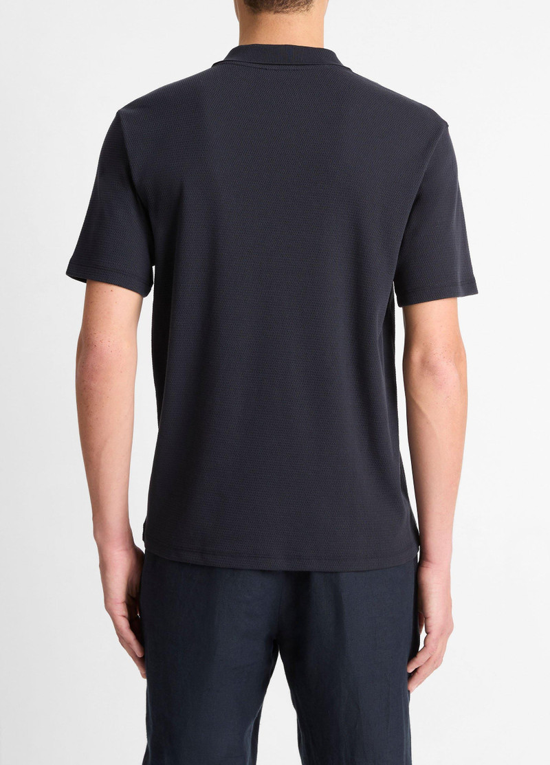 Vince Cotton-Blend Johnny-Collar Polo Shirt outlook