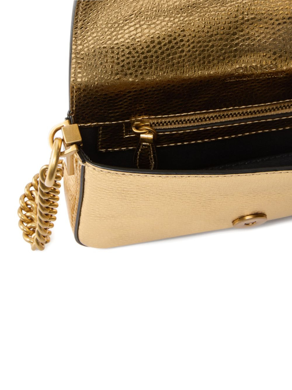 metallic-finish leather crossbody bag - 4