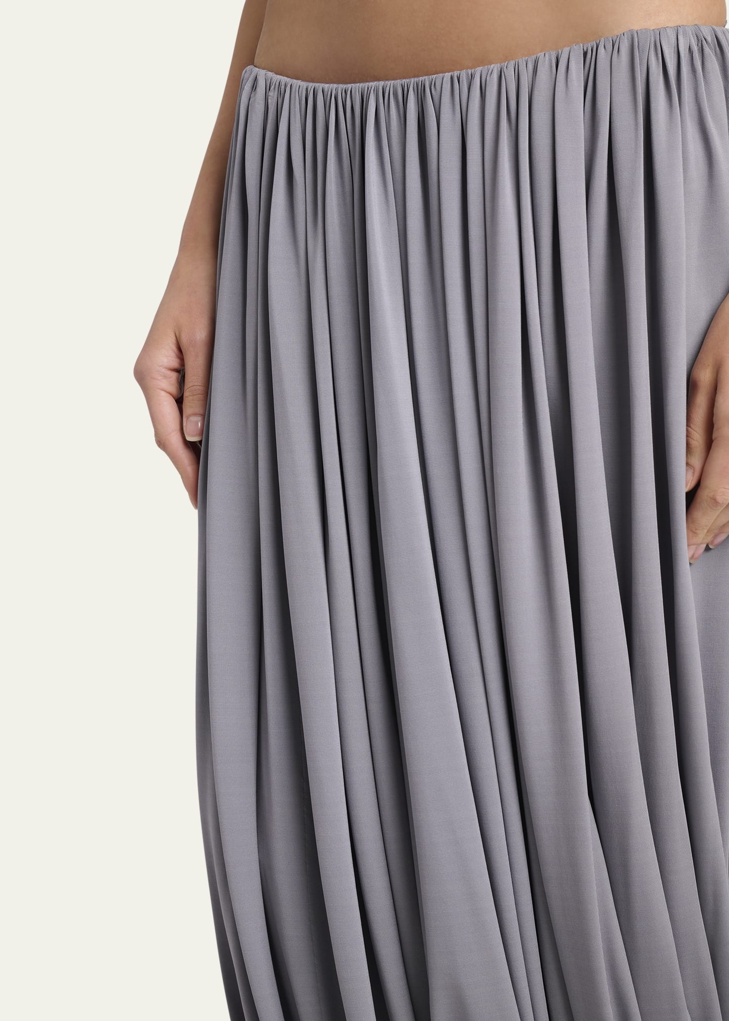 Soft Jersey Twisted Draped Skirt - 5