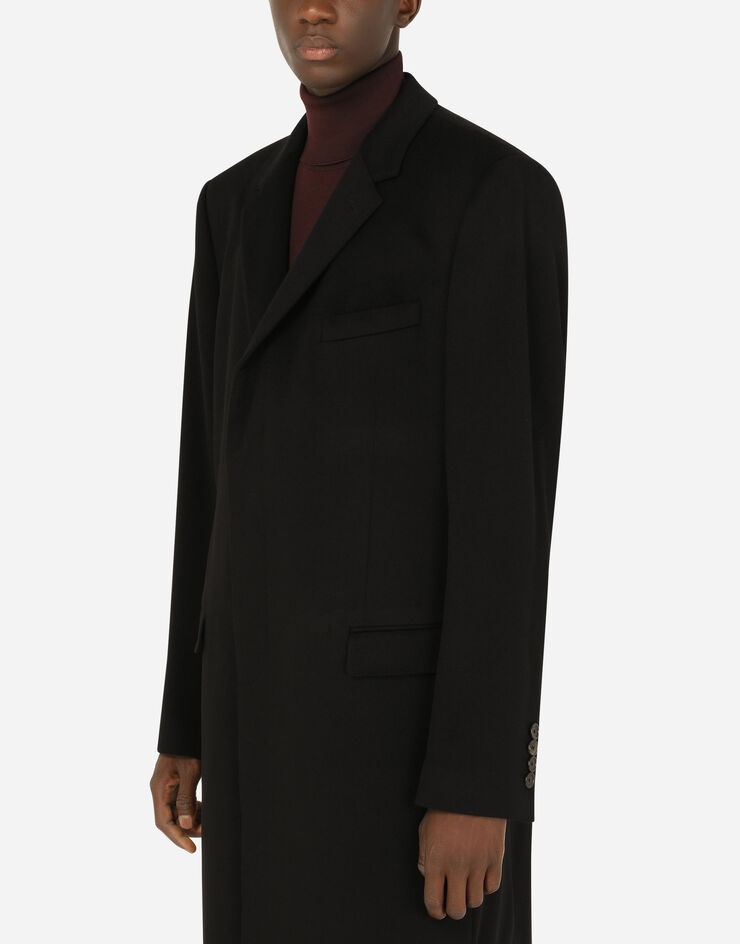 Cashmere and wool velour coat - 4