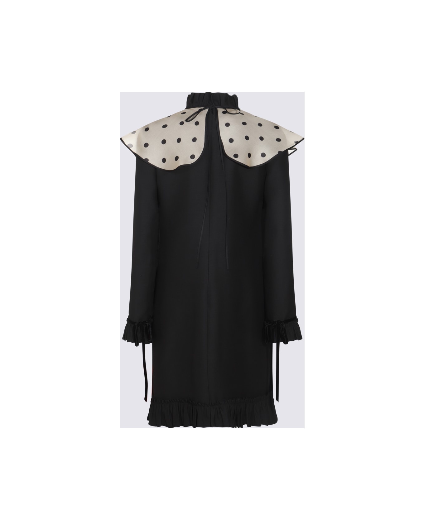 Black Wool Mini Dress - 2