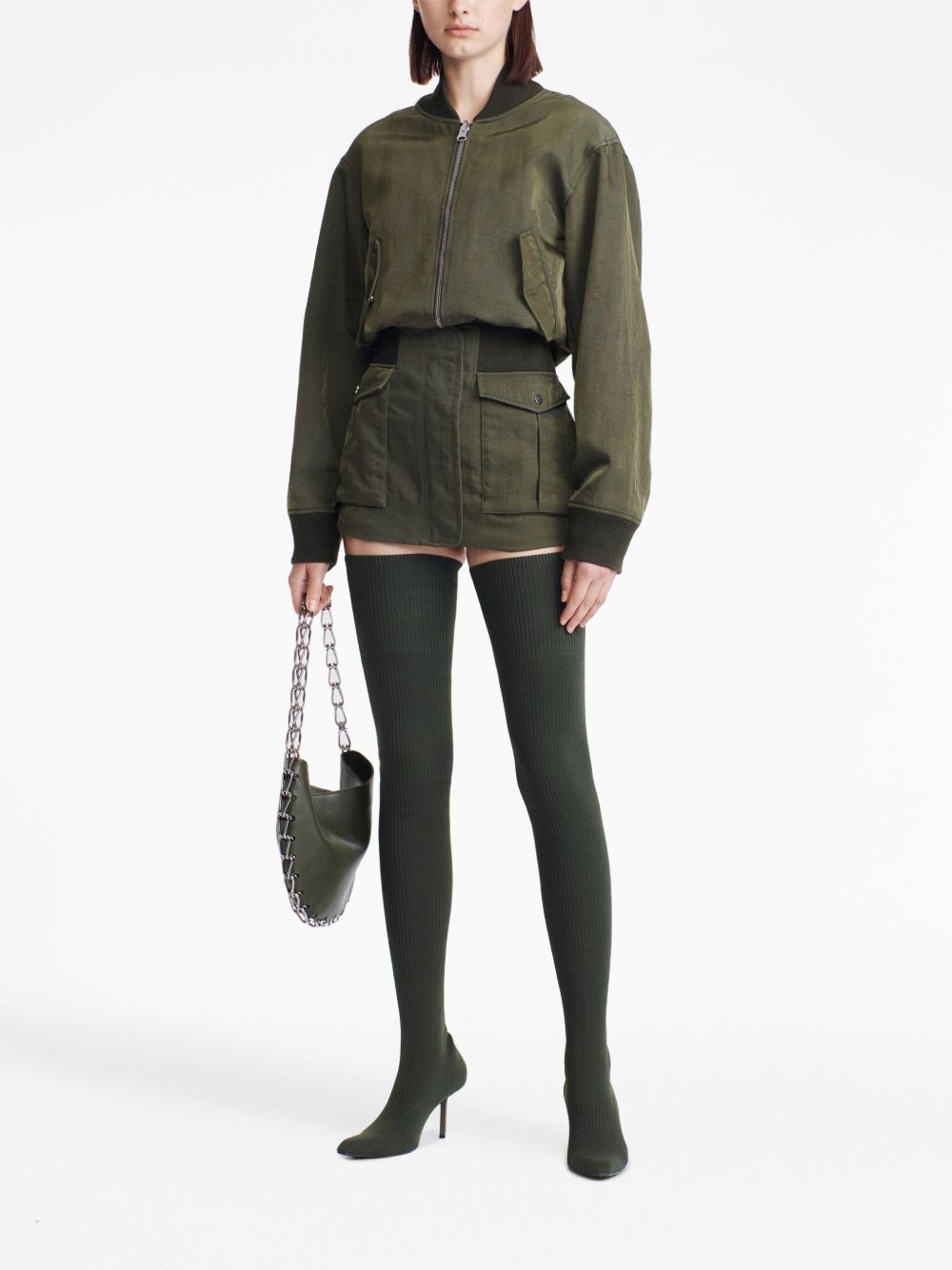 fitted military miniskirt - 2