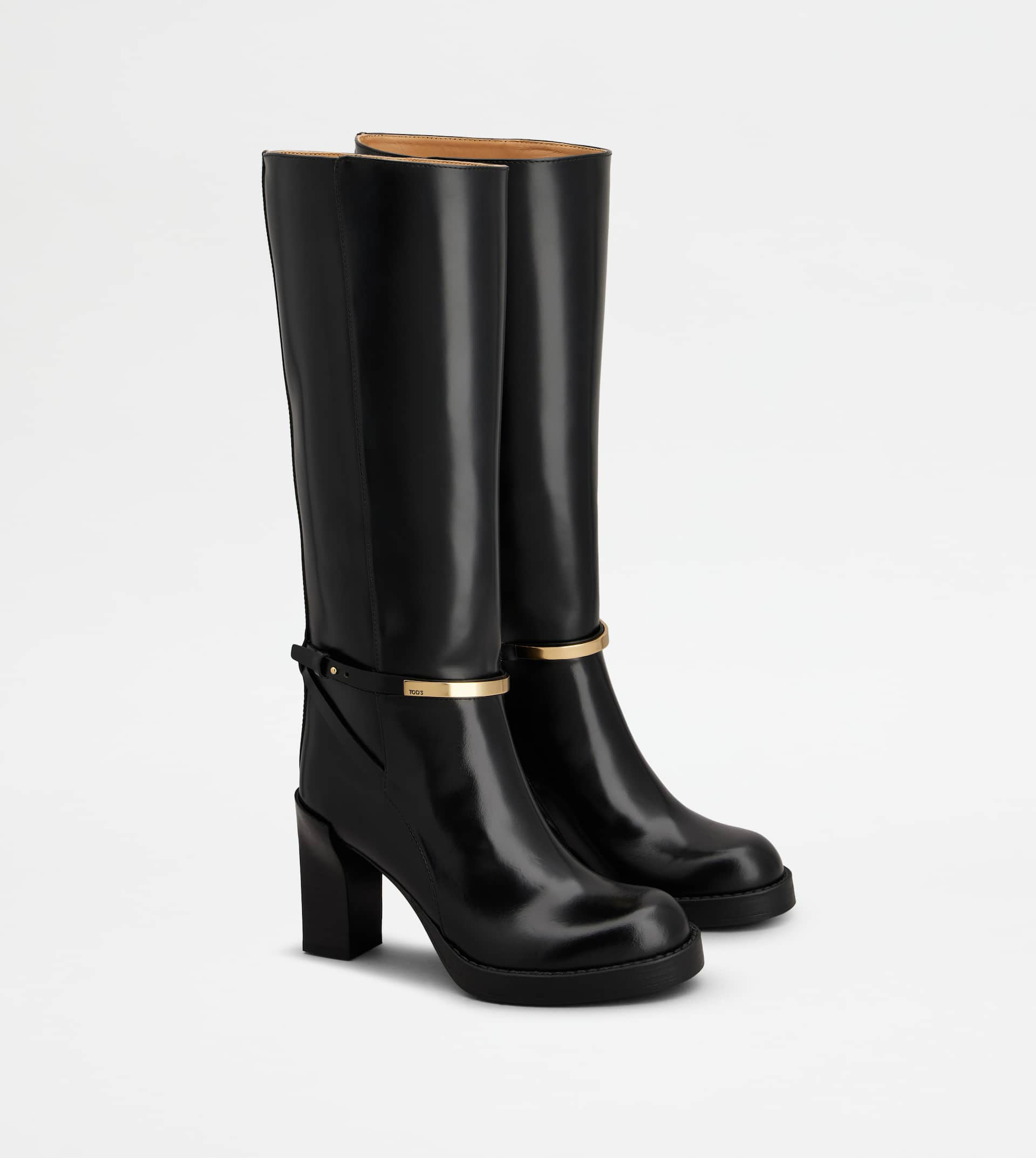 BOOTS IN LEATHER - BLACK - 2