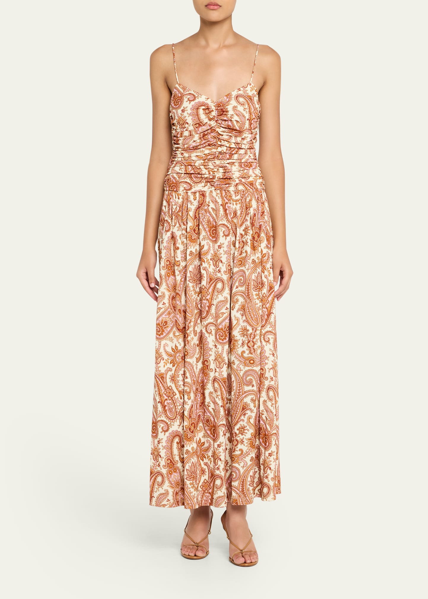 Azalea Paisley-Print Ruched Midi Dress - 2